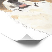 Personalisierte St. Bernard Art Fotodruck (Ecke)
