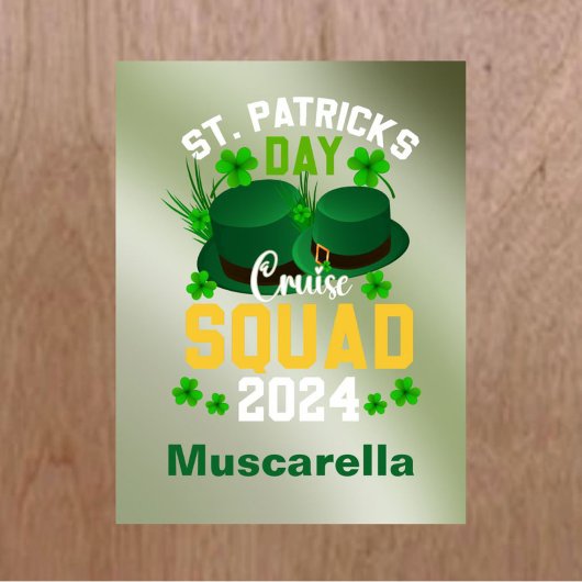 Personalisierte St. Patrick's Day Cruise Squad Doo Magnet