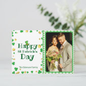 Personalisierte St. Patrick's Day Foto Card Einladung (Stehend Vorderseite)