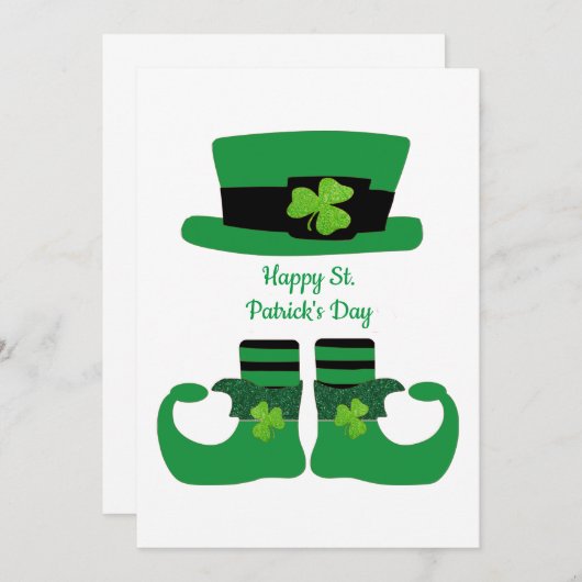 Personalisierte St. Patrick's Day Leprechaun Card (Vorne/Hinten)