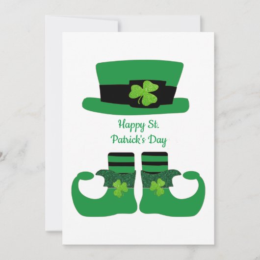 Personalisierte St. Patrick's Day Leprechaun-Karte (Vorderseite)