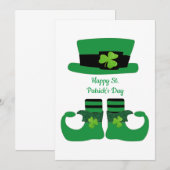Personalisierte St. Patrick's Day Leprechaun-Karte (Vorne/Hinten)