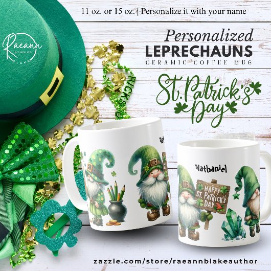 Personalisierte St. Patrick's Day Leprechauns Kera Kaffeetasse