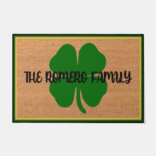 Personalisierte St. Patrick's Day-Tür, Ostern Fußmatte (Vorderseite)