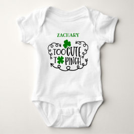 Personalisierte St Patricks zu Niedlich zum Pinch Baby Strampler