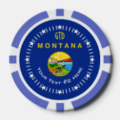 Personalisierte Staatsflagge des Textes Montana Pokerchips (Vorderseite)