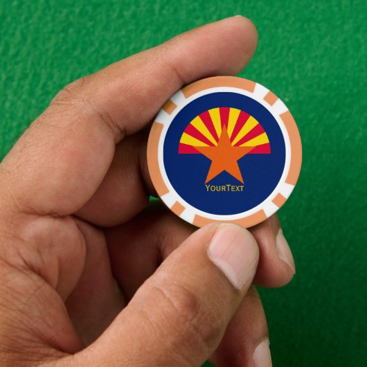 Personalisierte Staatsflagge für Ihren Text Arizon Pokerchips (Hand)