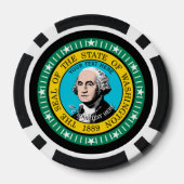 Personalisierte Staatsflagge in Washington Pokerchips (Rückseite)