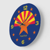 Personalisierte Staatsflagge von Arizona Große Wanduhr (Winkel)