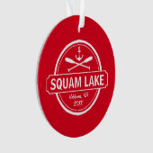 Personalisierte Stadt, Name und Anker des Squam Ornament (Vorderseite)