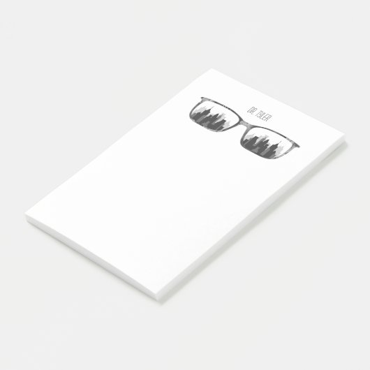 Personalisierte Stadt-u. Post-it Klebezettel (angewinkelt)