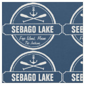 Personalisierte Stadt und Name Sebago See-Maines Stoff (Nahaufnahme)