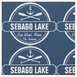 Personalisierte Stadt und Name Sebago See-Maines Stoff