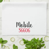 Personalisierte Stadt und Zip Küchentücher (Gefaltet)