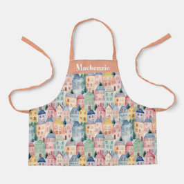 Personalisierte Stadthäuser süße Kinder Schürze