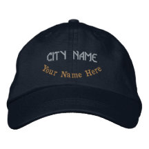 Personalisierte Stadtname Navy-Mütze mit klassisch