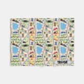 Personalisierte Stadtstraßen für Kinder Fleecedecke (Vorderseite (Horizontal))