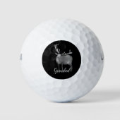 Personalisierte Stag-Illustration Golfball (Vorderseite)