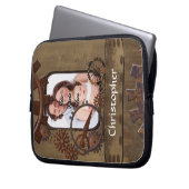 Personalisierte Stahlbildvorlage Laptopschutzhülle (Vorderseite Links)