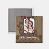 Personalisierte Stahlbildvorlage Magnet (Vorderseite/Rückseite)