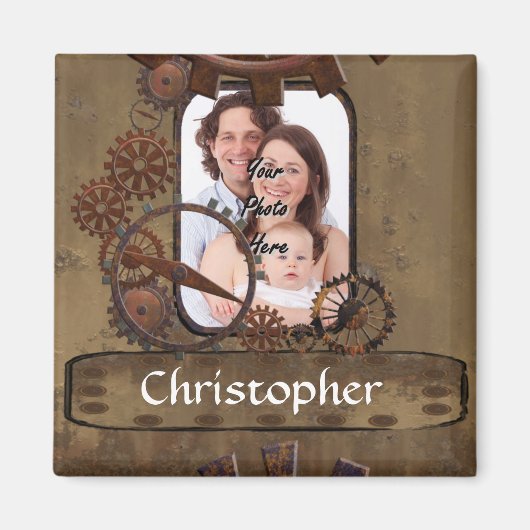 Personalisierte Stahlbildvorlage Magnet (Vorne)