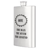 Personalisierte Stahlflasche für den Mann Mythos L Flachmann (Links)