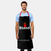 Personalisierte Standfiguren 3 schwarz Schürze (Getragen)