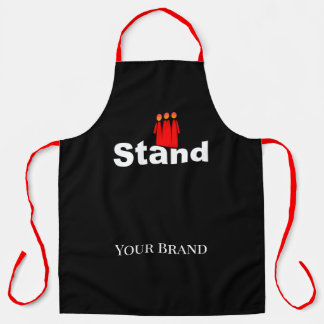 Personalisierte Standfiguren 3 schwarz Schürze