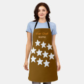 Personalisierte Star Chef Brown Schürze Schwarze G (Getragen)