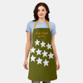 Personalisierte Star Chef Olive Schürze Orange Gur (Getragen)