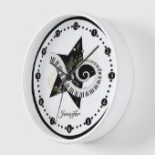 Personalisierte Star Golden Notes Wanduhr (Winkel)