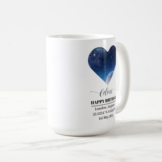 Personalisierte Star Karte: Feiern Sie Ihre Sonder Kaffeetasse (VorderseiteRechts)