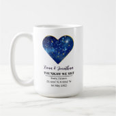 Personalisierte Star Map Tasse: Die Nacht, die wir Kaffeetasse (Links)