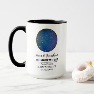 Personalisierte Star Map Tasse: Die Nacht, die wir Tasse