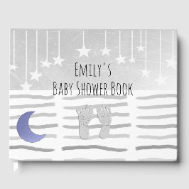 Personalisierte Star- und Moon Themed Kinderdusche Gästebuch