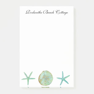 Personalisierte Starfish Aquarellfarbe Notepad Post-it Klebezettel