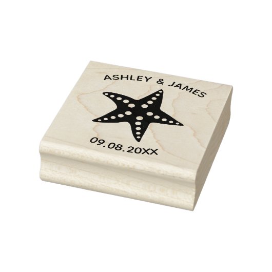 Personalisierte Starfish-Hochzeits-Briefmarke für  Gummistempel (Stempel)