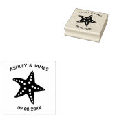 Personalisierte Starfish-Hochzeits-Briefmarke für  Gummistempel (Stempel)