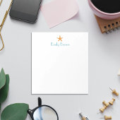 Personalisierte Starfish Summer Notepad Notizblock