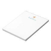 Personalisierte Starfish Summer Notepad Notizblock (Rotiert)