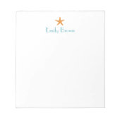 Personalisierte Starfish Summer Notepad Notizblock (Vorderseite)