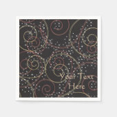 Personalisierte Starlight Brown Curls Muster Napki Serviette (Vorderseite)