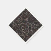 Personalisierte Starlight Brown Curls Muster Napki Serviette (Ecke)