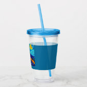 Personalisierte Starnachtkatze Acryltrinkbecher (Links)