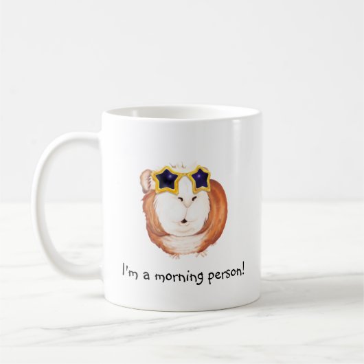 Personalisierte Starry-mit Augen Guinea Schweinegr Kaffeetasse (Links)