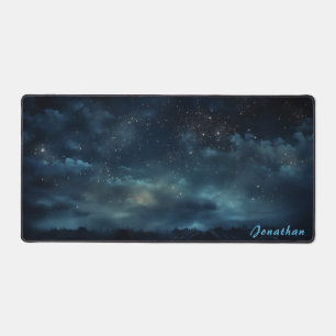 Personalisierte Starry Night Landschaftsschreibmat Schreibtischunterlage