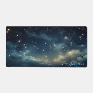 Personalisierte Starry Night Landschaftsschreibmat Schreibtischunterlage