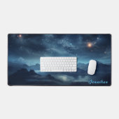 Personalisierte Starry Night Landschaftsschreibmat Schreibtischunterlage (Tastatur & Maus)