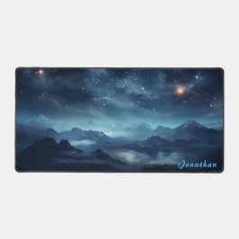Personalisierte Starry Night Landschaftsschreibmat Schreibtischunterlage