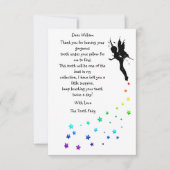 Personalisierte Stars Tooth Fairy Vielen Dank Dankeskarte (Vorderseite)
